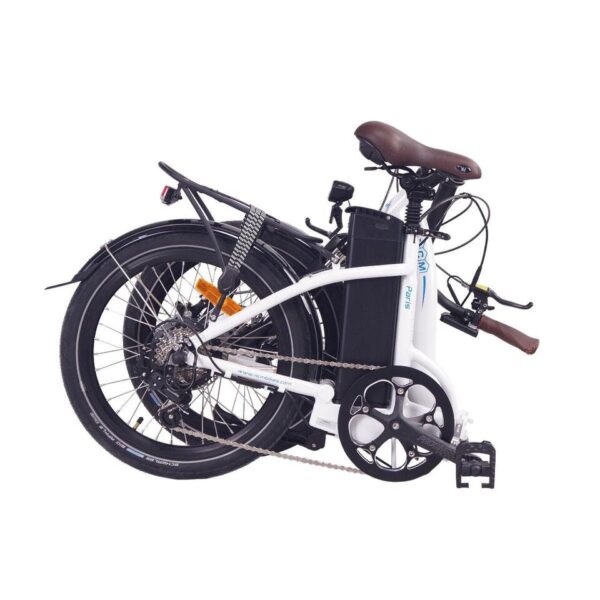 VÉLO ÉLECTRIQUE PLIANT NCM PARIS BLANC – 20″, 250W, BATTERIE 36V 15AH – Image 2
