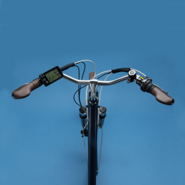 VELO DE VILLE ELECTRIQUE ELOPS 900 CADRE HAUT BLEU MARINE – Image 5