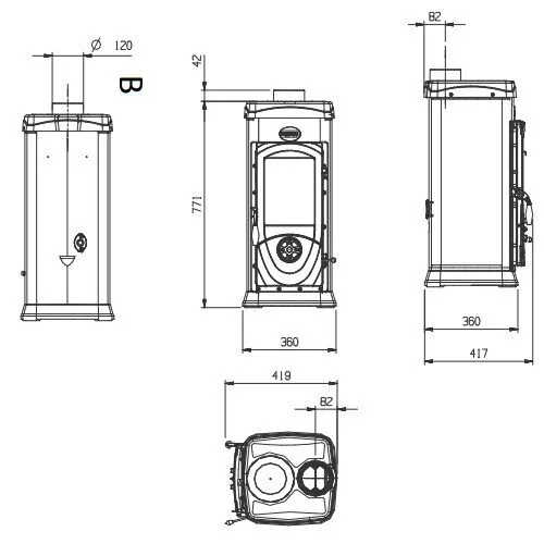Poêle à bois La Nordica Super Junior 5kW – Image 3