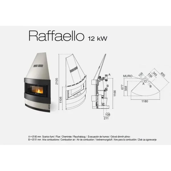 Cheminée à granulés ventilé – EVACALOR Raffaello 11.5 kW – Image 11