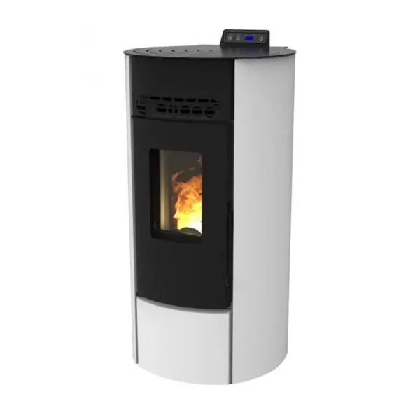 PACK Poêle à granulés rond R9 FIREMATIC + Kit ventouse Dinak – Image 2