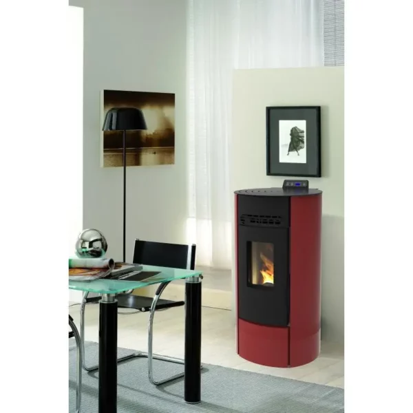 PACK Poêle à granulés rond R9 FIREMATIC + Kit ventouse Dinak – Image 4