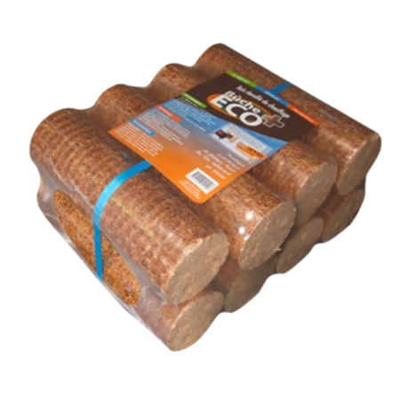 Bûche Densifiée JOUR ECO+ 1000kg - Palette de 66 packs (1000kg) de briquettes