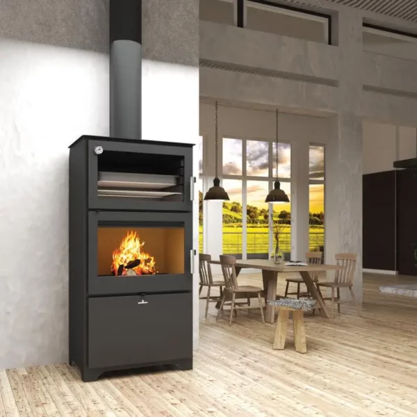 Poêle à bois avec four – BRONPI Murano – L 14 kW – Image 2