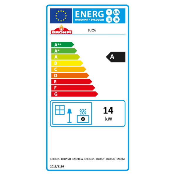 Poêle à bois avec four – BRONPI Suiza Inox 14 kW – Image 6