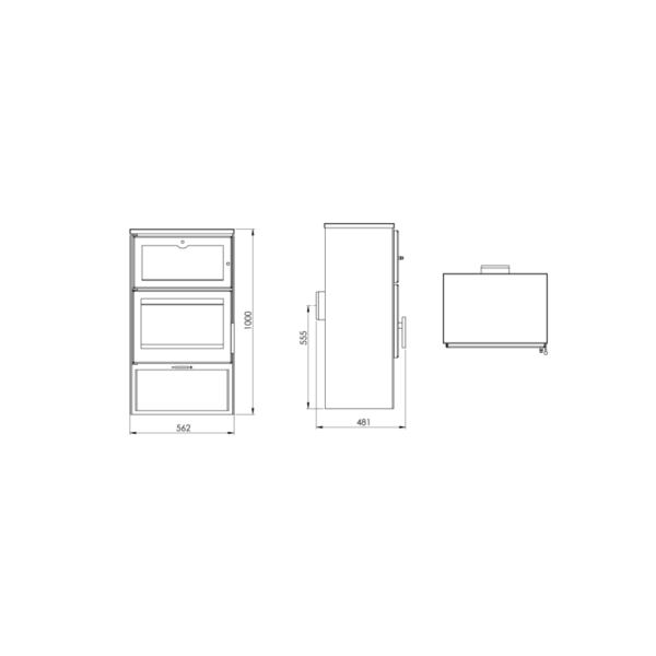 Poêle à bois avec four – PANADERO Oven 7 kW – Image 6