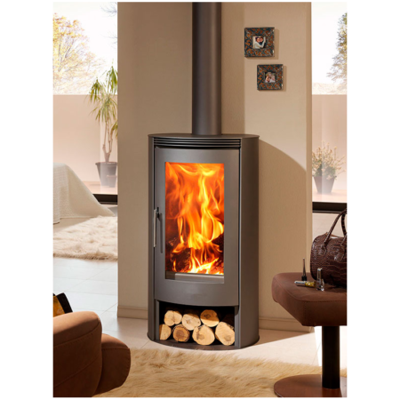 Poêle à bois avec prise d’air externe – PANADERO Delta 8 kW