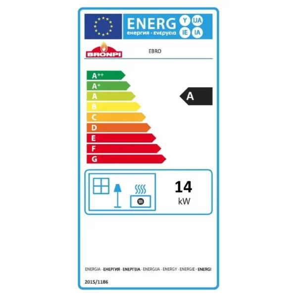 Poêle à bois cheminée avec four – BRONPI Ebro 14 KW – Image 8