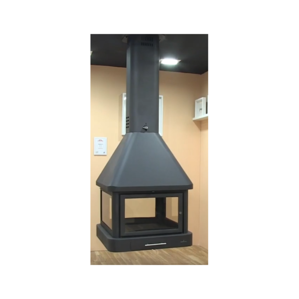 Poêle à bois cheminée suspendue – BRONPI Huelva – C 16 kW – Image 7