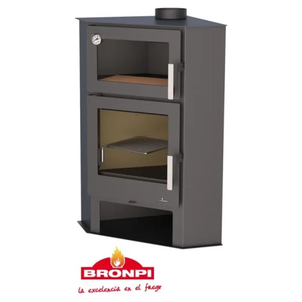 Poêle à bois d’angle avec four – BRONPI Lerma – H 9 kW – Image 4