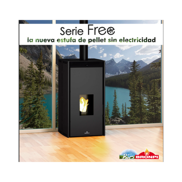Poêle à granules sans électricité convection naturelle – BRONPI Free 6 kW – Image 4