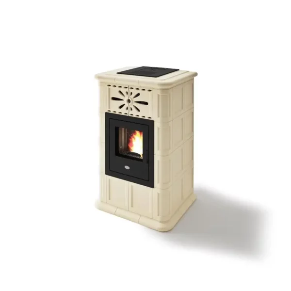 Poêle à granules ventilé céramique – EVACALOR Maria 13.5 kW – Image 3
