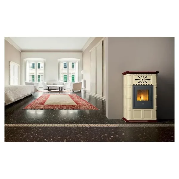 Poêle à granules ventilé céramique – EVACALOR Maria 13.5 kW – Image 6