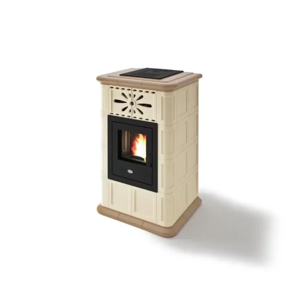 Poêle à granules ventilé céramique – EVACALOR Maria 13.5 kW – Image 2