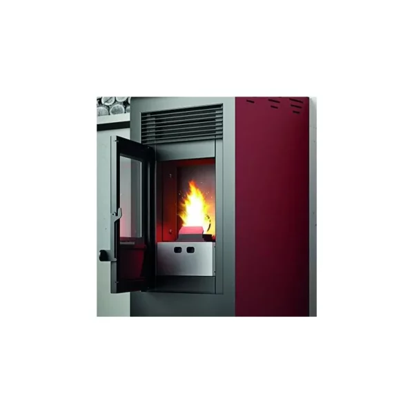 Poêle à granules ventilé – EVACALOR Rita 9,5 kw Bordeaux – Image 4