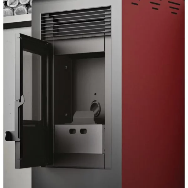 Poêle à granules ventilé – EVACALOR Rita 9,5 kw Bordeaux – Image 5