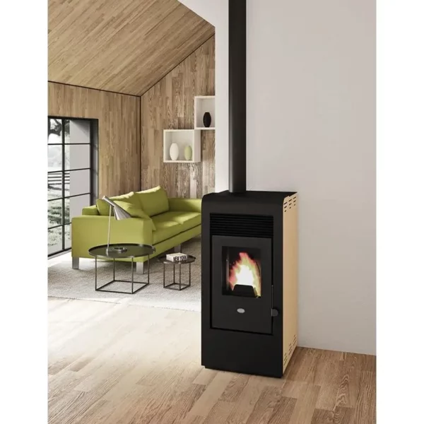 Poêle à granules ventilé – EVACALOR Rita 9,5 kw Ivoire – Image 4