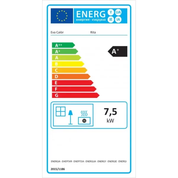 Poêle à granules ventilé – EVACALOR Rita 9.5 kW – Image 5