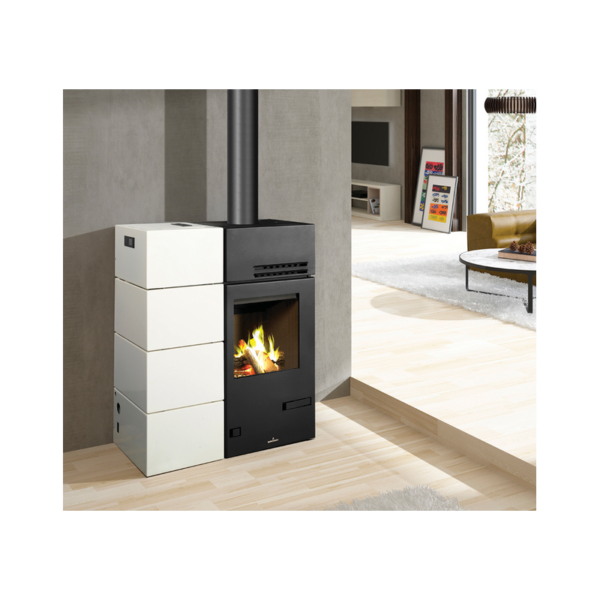 Poêle hybride ventilé bois granules – BRONPI Mixte Carol 15 kW bûches/granulés – Image 2
