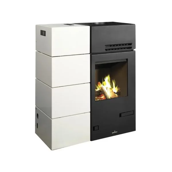 Poêle hybride ventilé bois granules – BRONPI Mixte Carol 15 kW bûches/granulés – Image 5