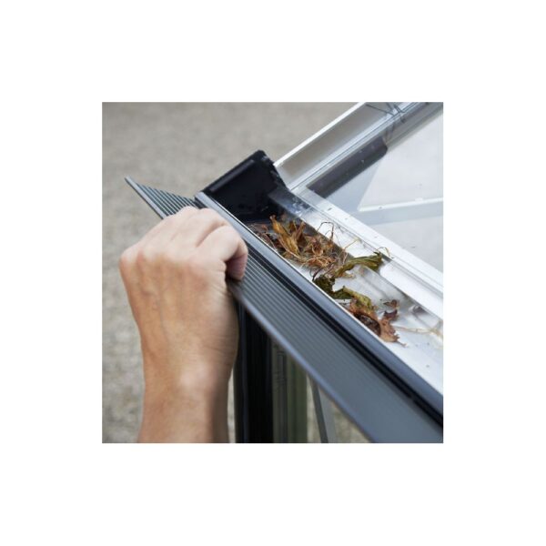 Serre adossée en verre trempé Veranda anthracite 6.6 m² + embase - Juliana – Image 11