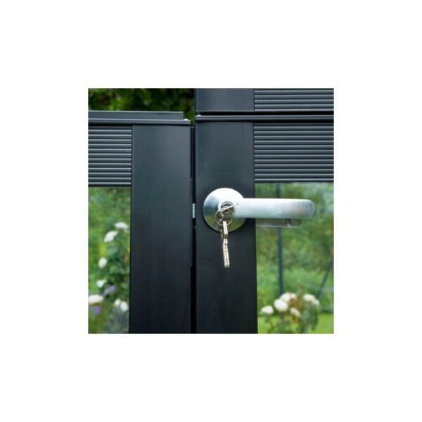 Serre adossée en verre trempé Veranda anthracite 6.6 m² + embase - Juliana – Image 15
