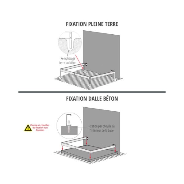 Serre adossée en verre trempé Melissa alu 4,90 m² + embase - Lams – Image 2