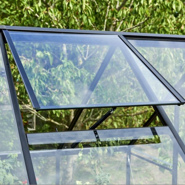 Serre en verre trempé Qube noir 6.40 m² + embase - Halls – Image 13