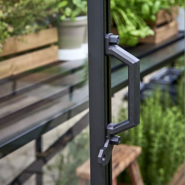 Serre en verre trempé Qube noir 6.40 m² + embase - Halls – Image 19