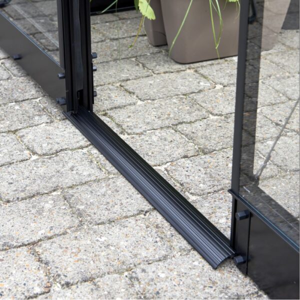 Serre en verre trempé Qube noir 6.40 m² + embase - Halls – Image 21