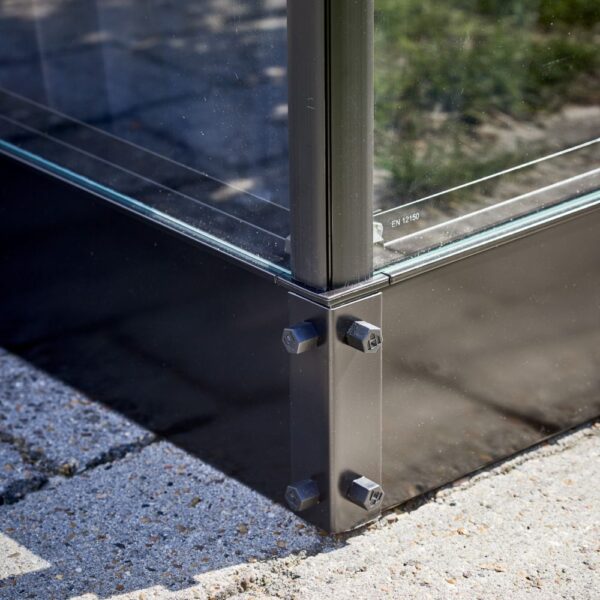 Serre en verre trempé Qube noir 6.40 m² + embase - Halls – Image 22