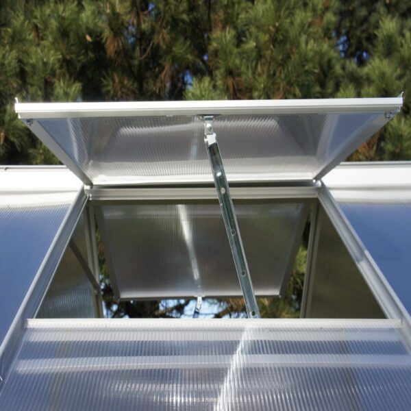 Serre polycarbonate Diamant grise 7.20 m² + base - Châlet-Jardin – Image 8