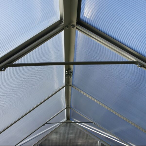 Serre polycarbonate Diamant grise 7.20 m² + base - Châlet-Jardin – Image 10
