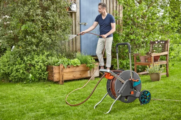 GARDENA Dévidoir CleverRoll® taille L équipé – Longueur 30m – Adapté grand jardin – Livré avec kit – Garantie 5 ans (18522-26) – Image 2