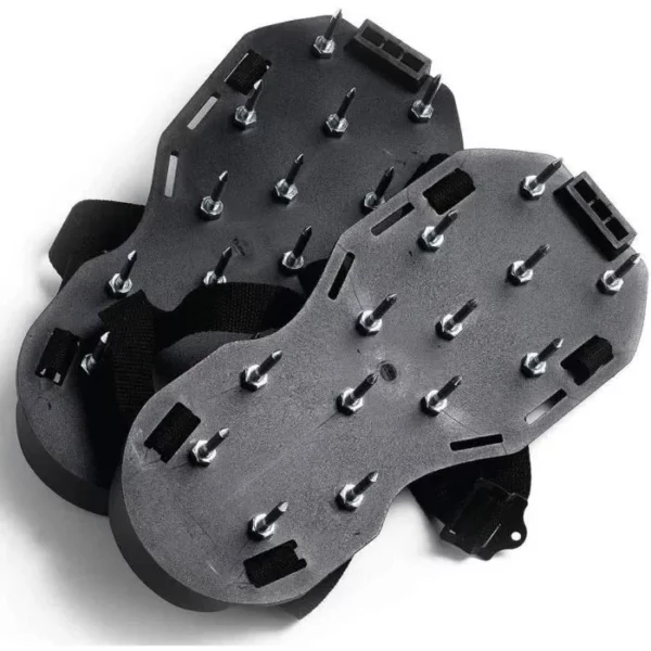 Aérateur Chaussures Spiker Sandales scarificateur cloueuse avec Spikes 4 Sangles Buckled Fit Universelle pour Green Garden A339 – Image 3