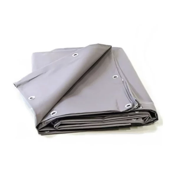 Bâche Toiture 4X5 m - Ultra résistante - Etanche - Anti-UV - Fabrication française - Grise - Œillets – Image 2