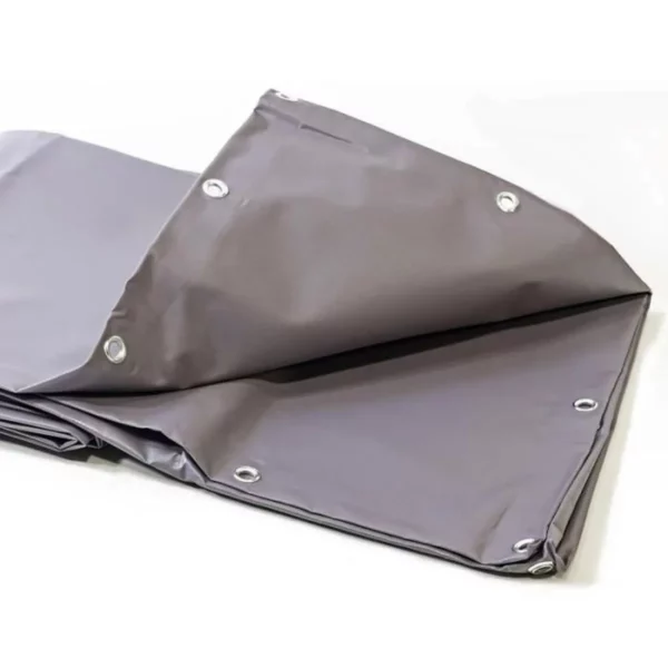Bâche Toiture 4X5 m - Ultra résistante - Etanche - Anti-UV - Fabrication française - Grise - Œillets – Image 3
