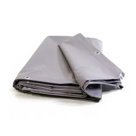 Bâche Toiture 4X5 m - Ultra résistante - Etanche - Anti-UV - Fabrication française - Grise - Œillets