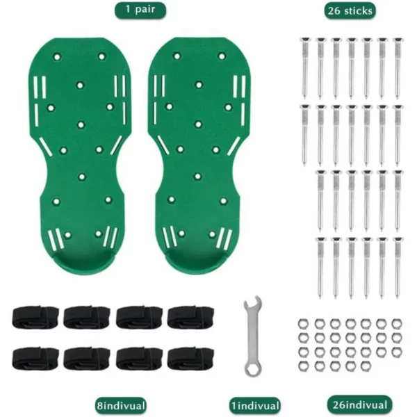 Chaussures Gonflables De Pelouse Boucle Réglable Outils De Jardinage De Pelouse Scarificateur De Pelouse Pantoufles Sandales À A140 – Image 2