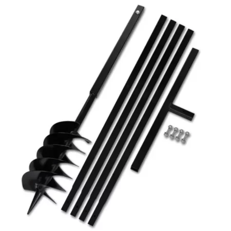 Fdit Tarière de sol avec manche 150 mm et tube d'extension 5 m AcierFDI7063373566613