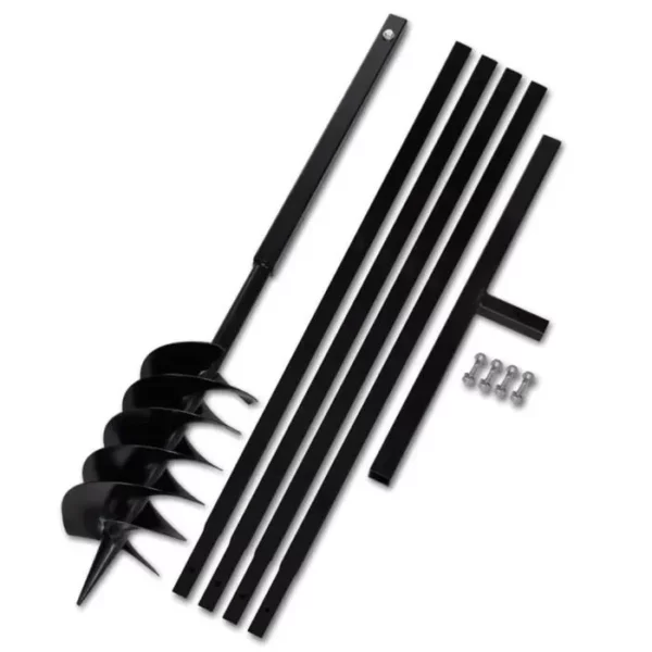 Fdit Tarière de sol avec manche 150 mm et tube d'extension 5 m AcierFDI7063373566613