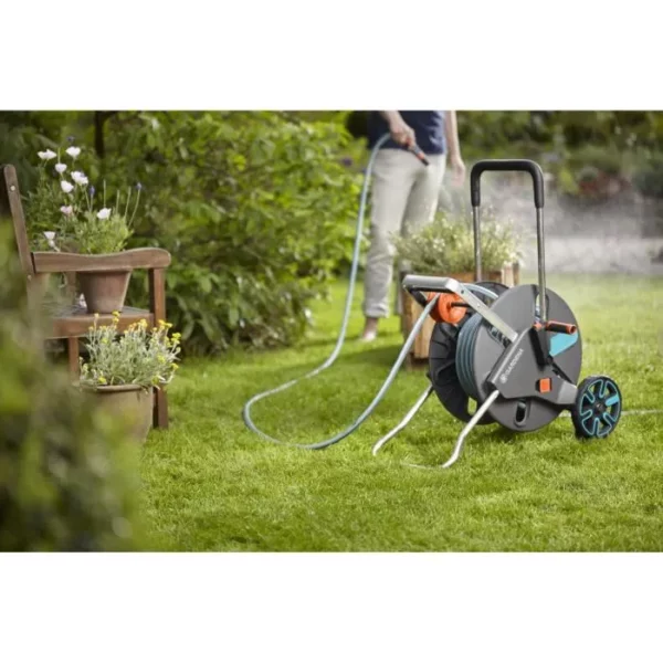 GARDENA Dévidoir CleverRoll® taille L équipé – Longueur 30m – Adapté grand jardin – Livré avec kit – Garantie 5 ans (18522-26) – Image 3