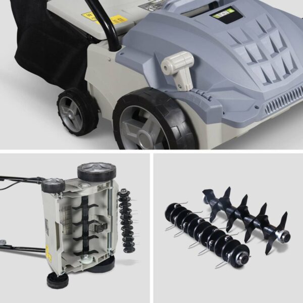 Scarificateur électrique gazon VOLTR 1500W, 2en1 aérateur et démousseur pelouse, 2 rouleaux – Image 5