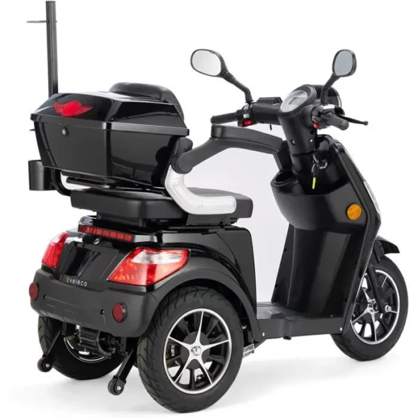 VELECO Scooter Électrique 3 Roues 800 W Senior/Handicapé DRACO avec Batterie Lithium Ion (Noir) – Image 4