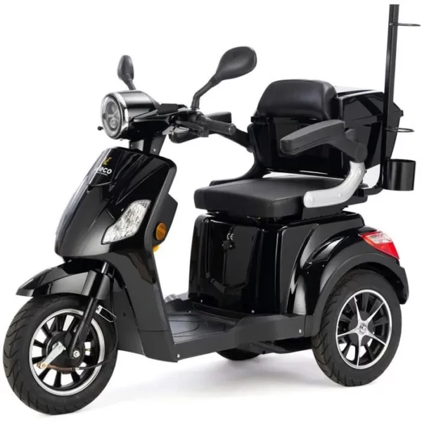 VELECO Scooter Électrique 3 Roues 800 W Senior/Handicapé DRACO avec Batterie Lithium Ion (Noir) – Image 3