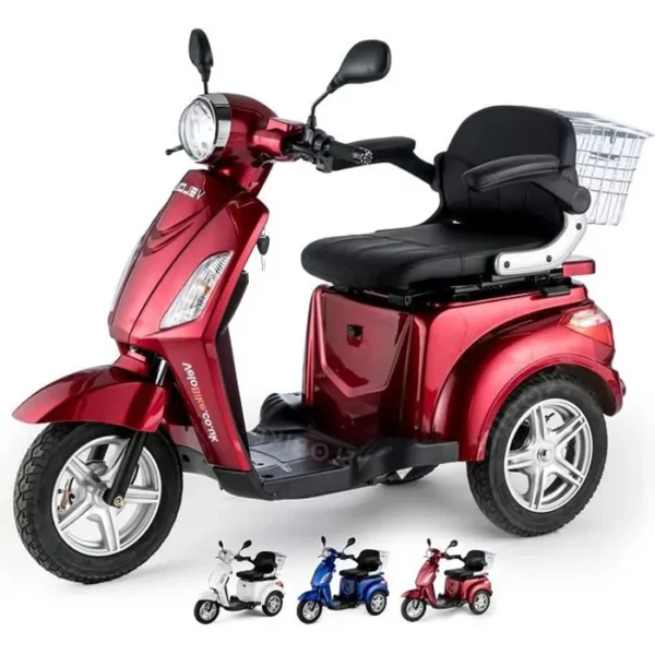 VELECO Tricycle électrique Mobilité/Loisirs Scooter Senior Handicapé Affichage numérique Panier – Image 9