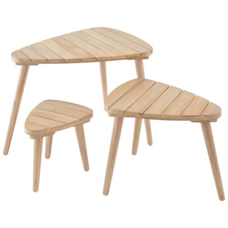 Table basse en bois Cigogne (lot de 3) - Ecloz