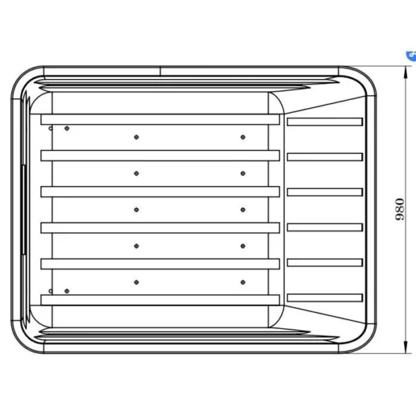Benne en polypropylène de 300 litres Torros EP300P-BAK – Image 3