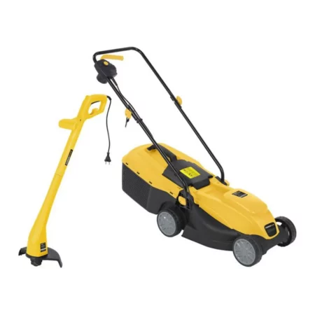 Powerplus Tondeuse Gazon et Coupe-Bordure Électrique POWXG6212T - Tondeuse à Gazon 1300W & 32 mm Ø et Coupe-Bordures 250W & 220mm Ø